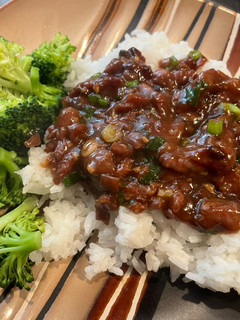 A picture of Mongolian Beef.