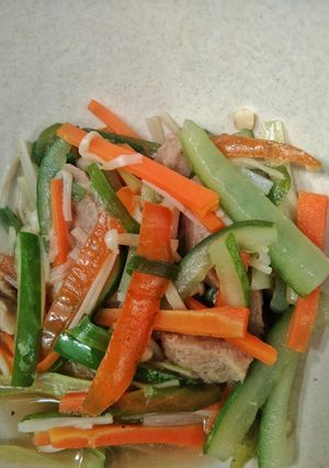 Foto resep Warna warni Zukinoki (Zukini Enoki)