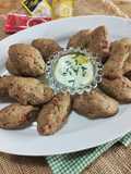 Polpette di broccoli siciliani e cavolo rosso
