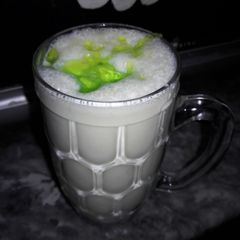 A picture of Apple & Banana jello shake #RamadankiTayari.