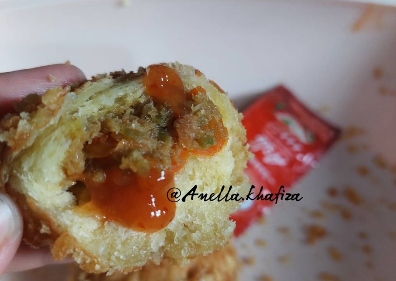 Roti goreng Isi Ikan tenggiri labu siam dan wortel