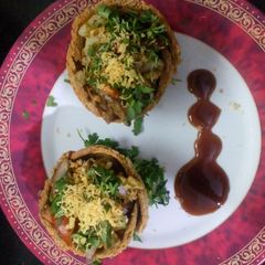 A picture of Bread Catori -Chapati Chat.