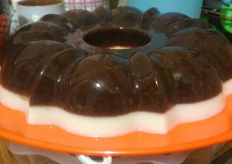 Puding oat coklat putih