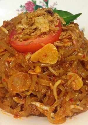 Foto resep Mie Sagu Tumis Teri Medan