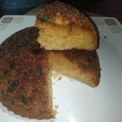 A picture of Caramelized Upside Down Custard Cake Without Oven.