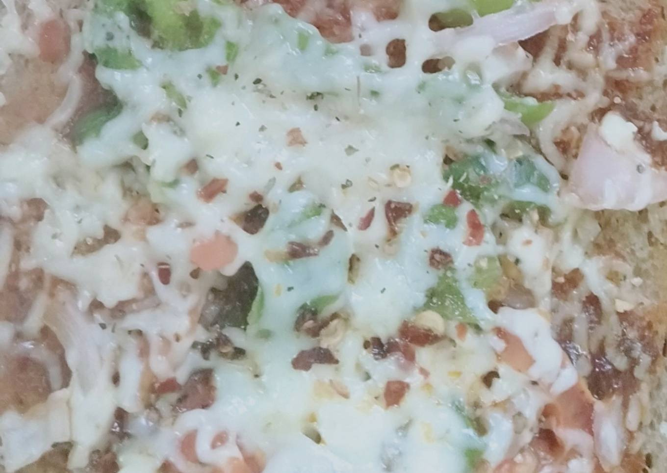 Homemade bread pizza