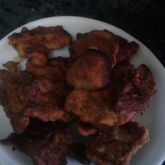 Aloo pyaaz or gobhi ke pakoras A picture of Aloo pyaaz or gobhi ke pakoras.