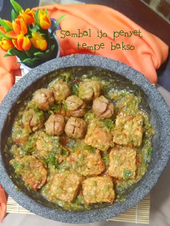Langkah Mudah untuk Menyiapkan Resep Sambal Ijo Penyet Tempe Bakso yang Lezat Anti Ribet, Sempurna