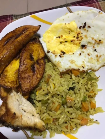 Easy Ways Prepare|Recipe} Fried rice with plantain the Tasteful, Make You Drink