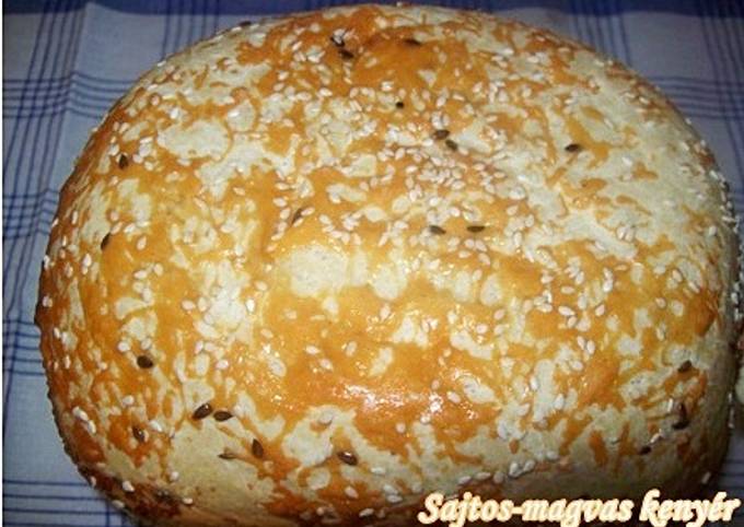 Sajtos-magvas kenyér recept foto