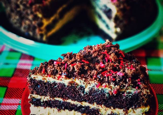 Тортик Шоколадный бисквит на кипятке (влажный)❤️ - покроковий рецепт з  фото. Автор рецепта Катерина Микитенко . - Cookpad