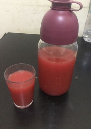 صورة لوصفة عصير بطيخ 😋