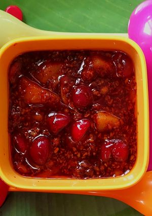 A picture of SWEET PICKLE of CHERRY 🍒 & PINEAPPLE 🍍.