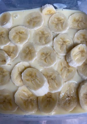 Pudingos kekszes finomság🍌 recept fotója