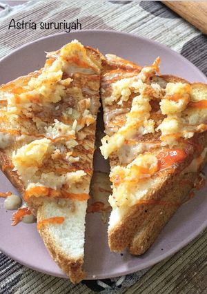 Foto resep Roti panggang crumble keju