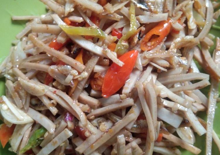Resep Tumis Pedas Kulit Singkong yang enak