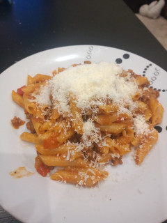 Una foto de Pasta a la boloñesa a manera