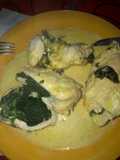 Pechuguitas de pollo, rellena con espinacas👌👌👌