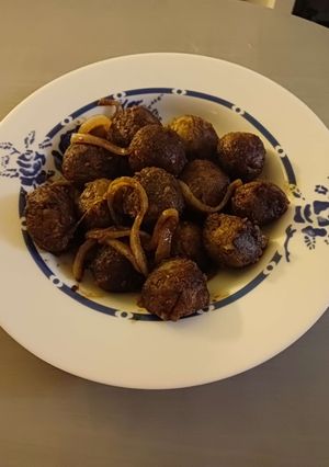 Une photo de Boulettes végétales fondantes aux caramel à base de lentilles et proteines de soja
