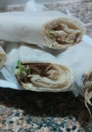 A picture of Chicken tortillas wrap.