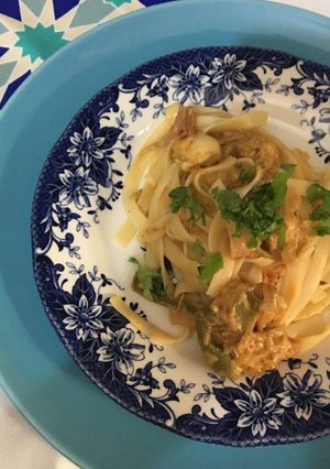 صورة لوصفة مكرونه الدجاج بالجبنه الموزريلا 🍝