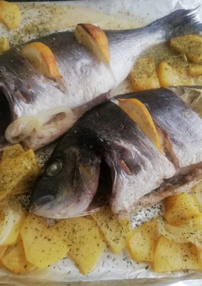 Una foto de Dorada a horno