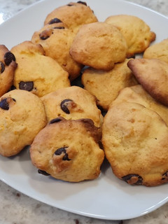 Una foto de Galletas bizcochonas de mandarina y chocolate negro