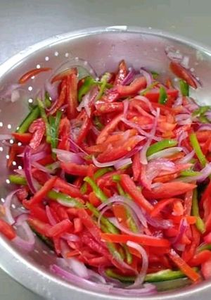 A picture of Home made kachumbari.