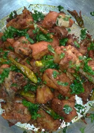 A picture of Balochi Tikka Karahi.