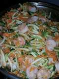 Garlic Butter Shrimp over Spiralizer Zucchini