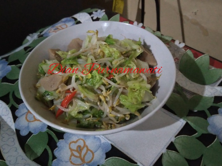 Resep Oseng Toge Sawi Putih Bakso, Lezat Sekali