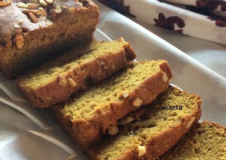 Eggless Wheat Jaggery Cake