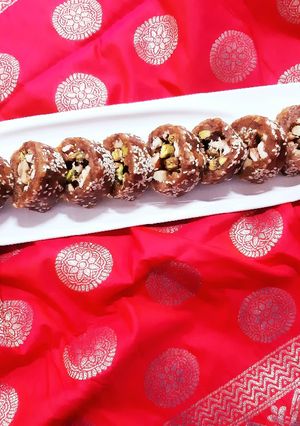 A picture of Dates and Dry Fruits Roll.