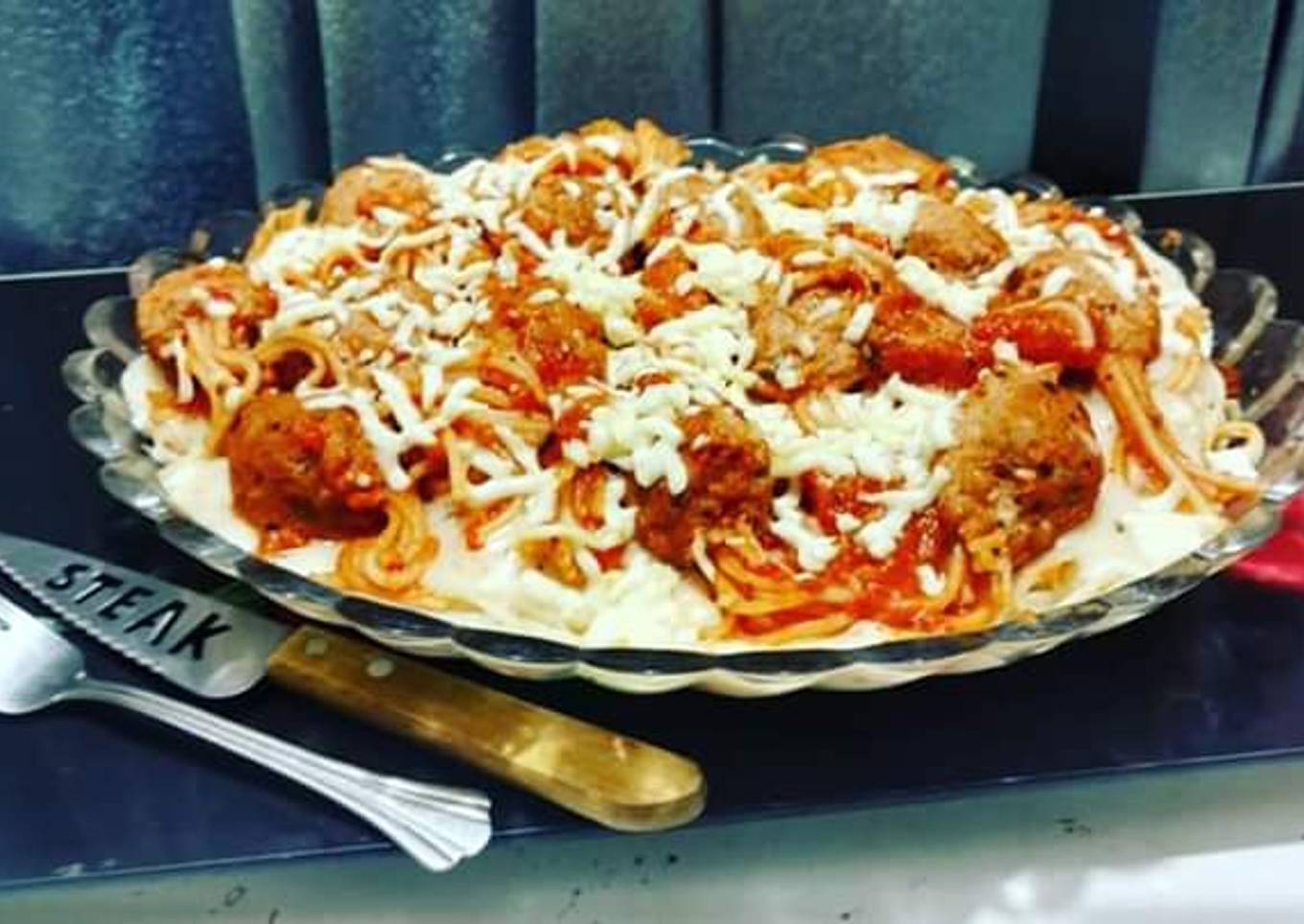 Meat ball spaghetti Fries