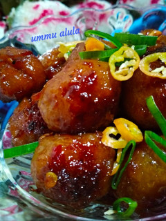 Foto resep Bakso Bakar Teflon Pedas Manis