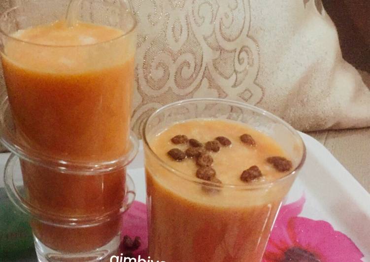 Simple Way to Make Speedy Papaya milkshake