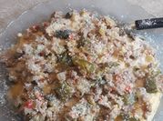 Una foto de zapallito revuelto con carne
