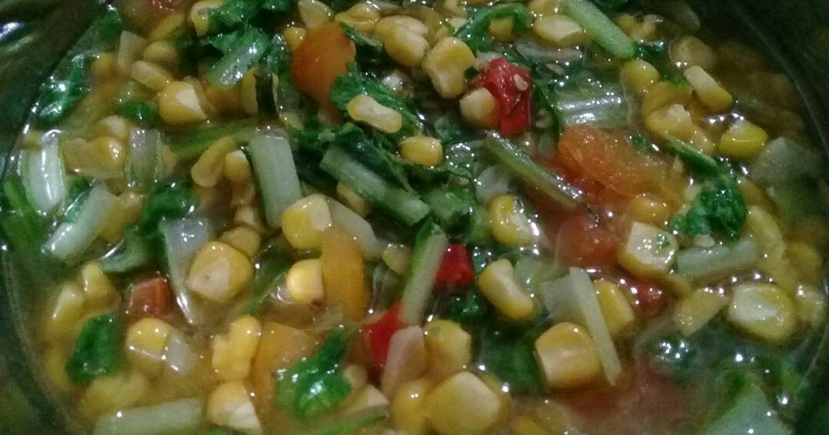 Resep Sayur Sawi Jagung Tumis Oleh Mrs Azharizky Cookpad