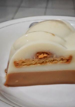 Foto resep Puding biskuit kelapa susu coklat kopi