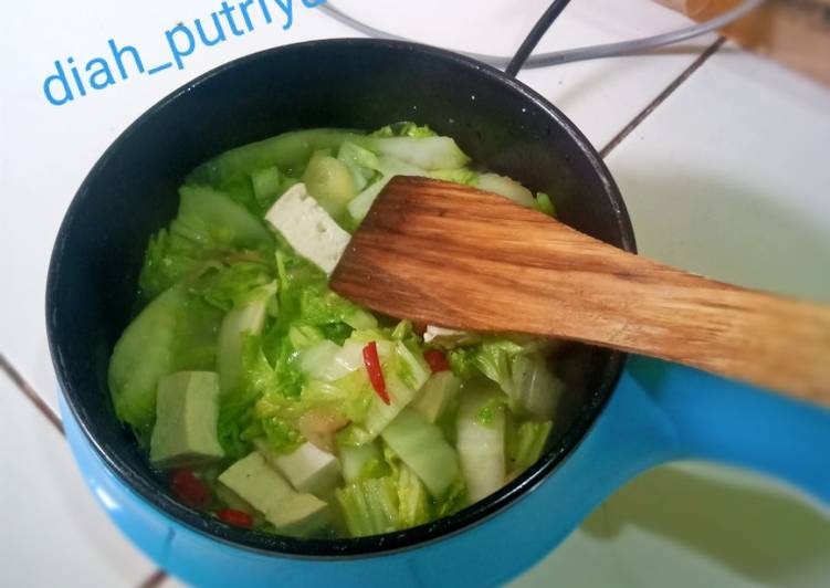 Tumis sawi tahu putih ala anak kosan 🤭