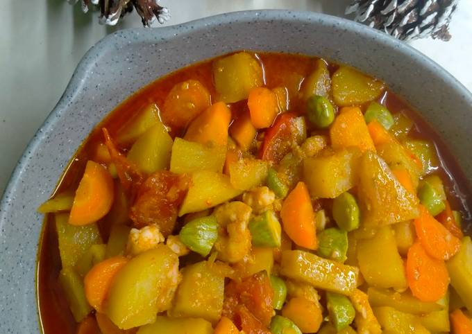 Resep Sambel kentang wortel pete, Bikin Ngiler