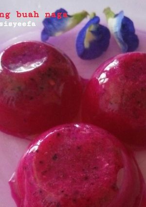 Foto resep Puding buah naga mpasi
