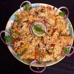 Bell Pepper Pulao A picture of Bell Pepper Pulao.