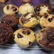 Muffins de chocolate y marmolados