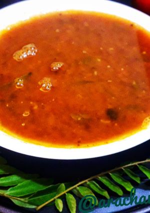 A picture of Tomato rasam.