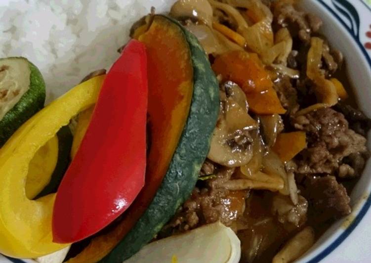 Steps to Prepare Ultimate Hayashi Rice with tons of vegetables