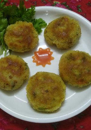 A picture of Corn Poha cutlets.