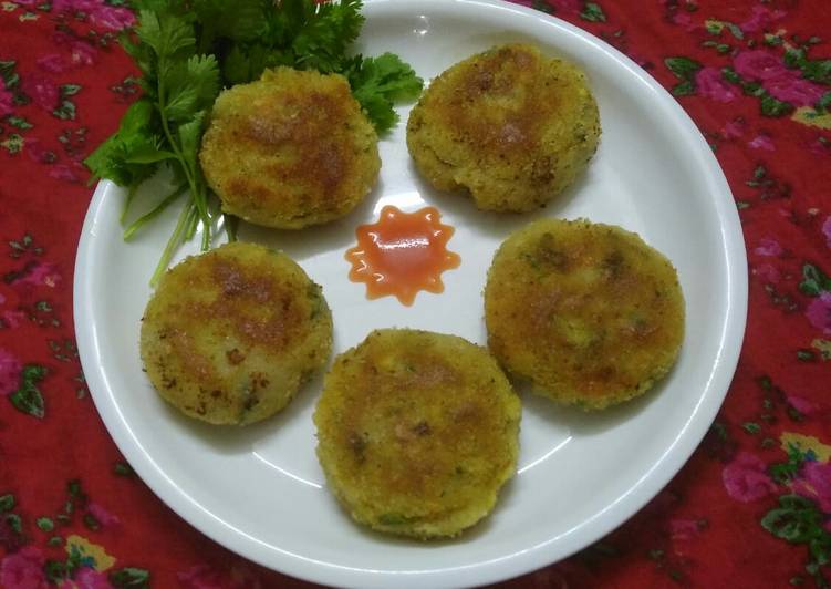 Steps to Make Any-night-of-the-week Corn Poha cutlets