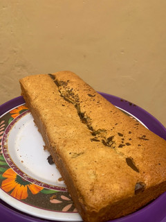 Una foto de Budín de banana y frutos secos