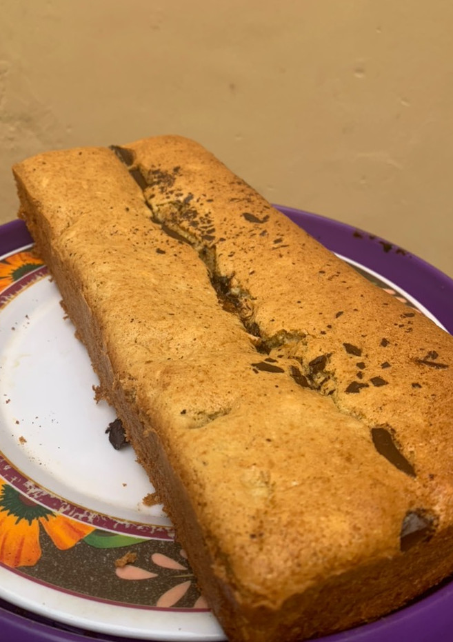 Una foto de Budín de banana y frutos secos